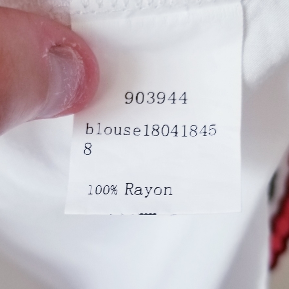 White Embroidered Off Shoulder Blouse - Picture 2 of 6